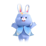 穿衣服的比心兔兔